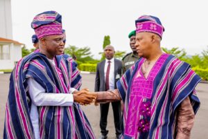 VP Shettima, right and Governor Oyebanji