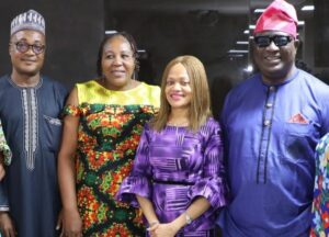 L-R: Deputy Director, Nutrition, Food Safety and Allied Nutrition (FSAN) Directorate at the National Agency for Food and Drug Administration and Control, NAFDAC, Dr Abdulahi Jada, Deputy Director, Food Evaluation/Food Storage and Quick Service Restaurant (FE/FS/QSR), Dr. Ifeoma Okafor, Director, Food Safety and Allied Nutrition FSAN, Mrs. Eva Edwards, and Deputy Director, CODEX, Dr. Olugbenga Aina, at the 2024 World Food Safety Day with the theme ‘Food Safety: Prepare for the Unexpected, in Lagos.