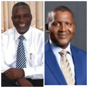 Bart Nnaji, founder and chairman of the Geometric Power group, left, and Aliko Dangote, President Dangote Group.jpg