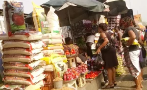 Foodstuffs market in in Nigeria