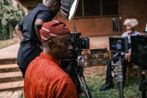 L-R, Tunde Kelani and Soyinka