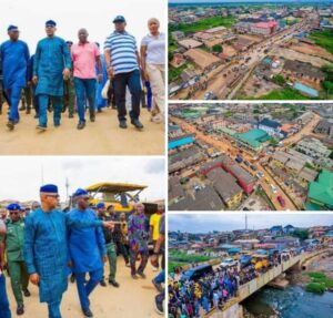 Governor Dapo Abiodun inspecting the roads