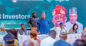 Vice President Kashim Shettima during the Existing Foreign Direct Investors Roundtable at the Banquet Hall of the Presidential Villa, Abuja