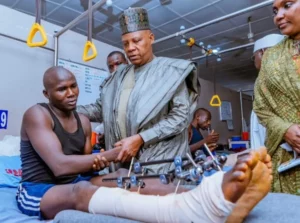Vice President Kashim Shettima paid a condolence visit to the victims and families of those who lost their lives the Gwoza attack