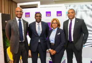 From left: Group Chief Executive, FCMB Group Plc, Mr. Ladi Balogun; Executive Director, Coverage & Investment Banking, Mr. Femi Badeji; Group Managing Director, Futureview Group, Mrs. Elizabeth Ebi and Executive Director/Chief Operating Officer, FCMB Group, Mr. Gbolahan Joshua, during the Analyst & Investor Forum organised by FCMB Group on July 8, 2024, in Lagos.