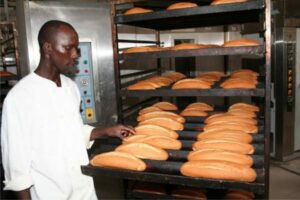 A small bakery in Nigeria.