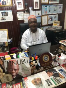 Abubakar Hashim inside TheNEWS Bureau Office in Freetown.jpg