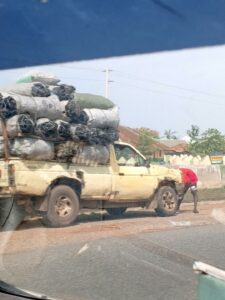 Another vehicle conveying charcoal out of Nasarawa at different parts of the town.jpg