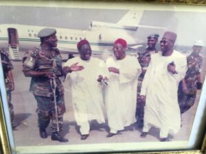 Chief Tony Chinyere with former Nigerian Ambassador to Sierra Leone, Amb Polycap, his First Secretary and ECOMOG Soldiers.jpg