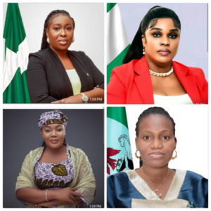 Clockwise from top left: SSA Southwest, Moremi Ojudu; Chioma Nweze, Southeast; Gift Johnbull, Southsouth; Abiodun Essiet, North Central.