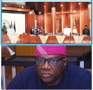 Council of State meeting hosted by President Bola Tinubu, top, and Bayo Onanuga, bottom.jpg