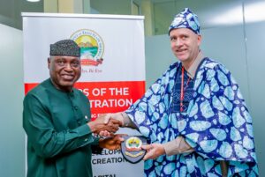 Governor Biodun Oyebanji, and the Deputy Director of United Nations Tourism Technical Corporation, Mr Marcel Leijzer.jpg
