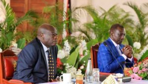 Kenyan President William Ruto, right, with his Vice, Rigathi Gachagua, left. A strained relations that may lead into another bloody crisis in Kenya.jpg
