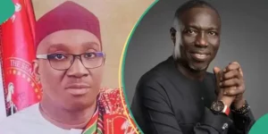 Mondau Okpebholo,APC candidate, left, and Asue Ighodalo, PDP flagbearer.jpg