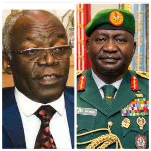 Mr Femi Falana, left, and Chief of Defence Staff, General Christopher Musa.jpg