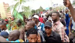 Protesters who started at the Pleasure Park along the Port Harcourt-Aba Expressway Port Harcourt today, Friday.jpg