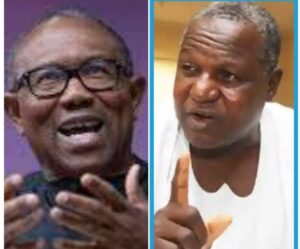 Peter Obi, left, and Comrade Abdulwaheed Omar
