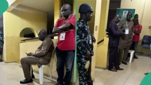 After Obaseki was forceds out of Benin INEC office. Legit photo.jpg