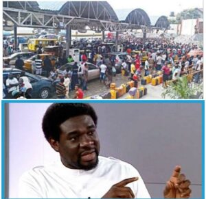 Fuel queue at a petrol station and Festus Osifo.jpg
