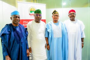 Governor Oyebanji during a meeting with members of the Senate Committee on Youth Development led by the Chairman, Senator Yemi Adaramodu.jpg