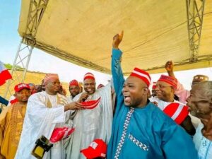 NNPP leaders in Kano rejoice as they receive decampees from APC in Dawakin Tofa Local Government Area on Thursday.jpg