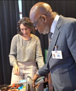 Dele Alake with USAID representative, Dr. Casey Bartrem
