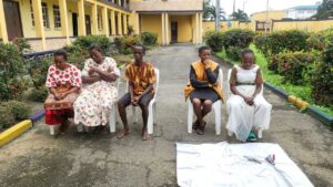 Suspects arrested and paraded for "One Chance" gang,child trafficking syndicates and Volkswagen Golf 3 used for robbing passengers.jpg
