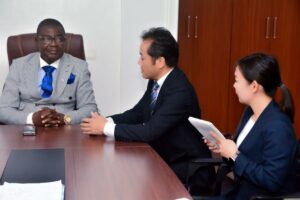 L-R, Prof. Kabir Adeyemo, Mr Kozaki Hitoshi, Ms Shimada Mani.jpg