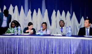 L-R: Dr Doyin Aguoru, Ms Shimada Mani, Dr Oyebola, Ayeni, Prof Kabir Adeyemo, Mr Kozaki Hitoshi