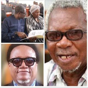 Professors Patrick Okolo, Ebun Clark, top left; JP Clark, right; and Hope Eghagha