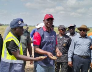 Gov. Sule at the farm on Thursday