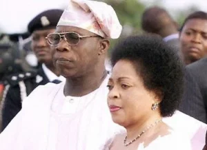 File photo. Former President Olusegun Obasanjo and his late wife, Stella.babajidesaluwordpress.com photo.jpg