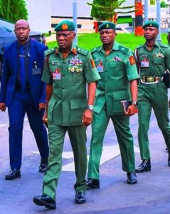 Maj. GU Bukar, middle and the late Lt Gen Lagbaja in front.jpg