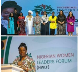 Mrs. Betsy Bene Obaseki, below, and other women at the inaugural conference of the Forum.jpg