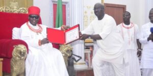 Okpebholo and Oba of Benin Ewuare II.jpg