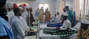 Emir Sanusi during his visit to Muhammdu Buhari Specialist hospital where the freed minors are being rehabilitated