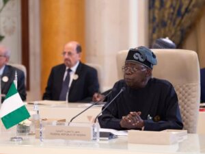 President Tinubu at Extraordinary Joint Arab-Islamic Summit in Riyadh, Saudi Arabia, November 11, 2024.