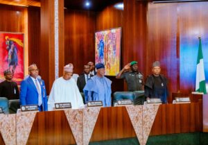 VP Shettima and others at the NEC meeting.