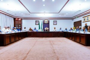 VP Shettima, centre, and others during the second meeting of the Presidential Food Systems Coordinating Unit.jpg