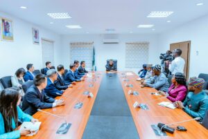 When VP Shettima received a delegation from China led by Vice Chairman of the Standing Committee of the National People’s Congress, Mr Zhang Qingwei.jpg
