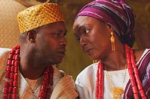 Chioma Akpotha, right, and Femi Adebayo in Seven Doors.jpg