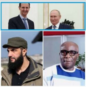 From top left. Bashar al-Assad, Vladimir Putin, Dr Chidi Amuta and Shara (Al Jolani). jpg