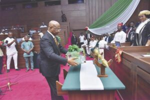Governor Hope Uzodimma presenting Imo's 2025 budget to the state Assemblt.jpg