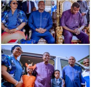 Pastor EA Adeboye in Ilogbo Ekiti. Governor Oyebanji, his wife and other top government functionaries received him.jpg