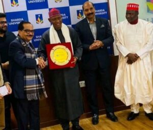 Governor Yusuf with officials of the Indian varsity