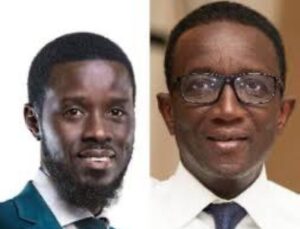 Senegal’s new President Faye, left, defeated candidate Ba