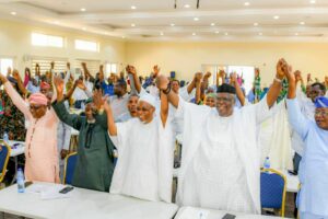 Senator Babafemi Ojudu, right, Rauf Aregbesola amd others.jpg