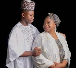 The late Hajia Rafat Salami and her son, Ahmed.jpg