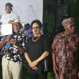 L-R Tunde Fagbenle, Tee Mac Iseli,.Prince Yemisi Shyllon