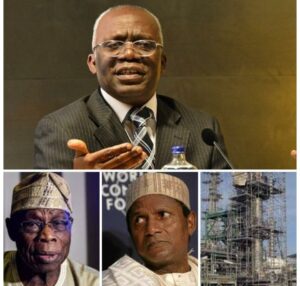 Mr Femi Falana, top, Port Harcourt Refiner, bottom right, Yar'Adua and Obasanjo.jpg